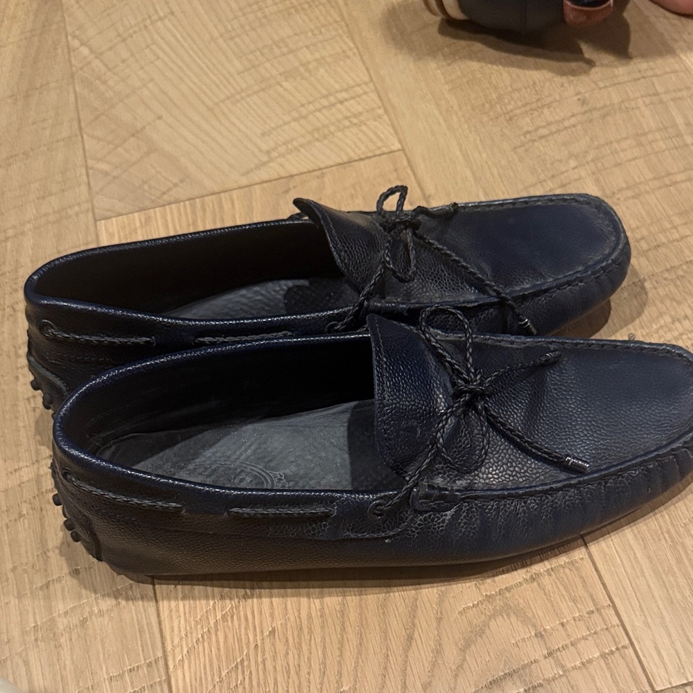 TOD’S Men's Navy Leather Driver Loafers